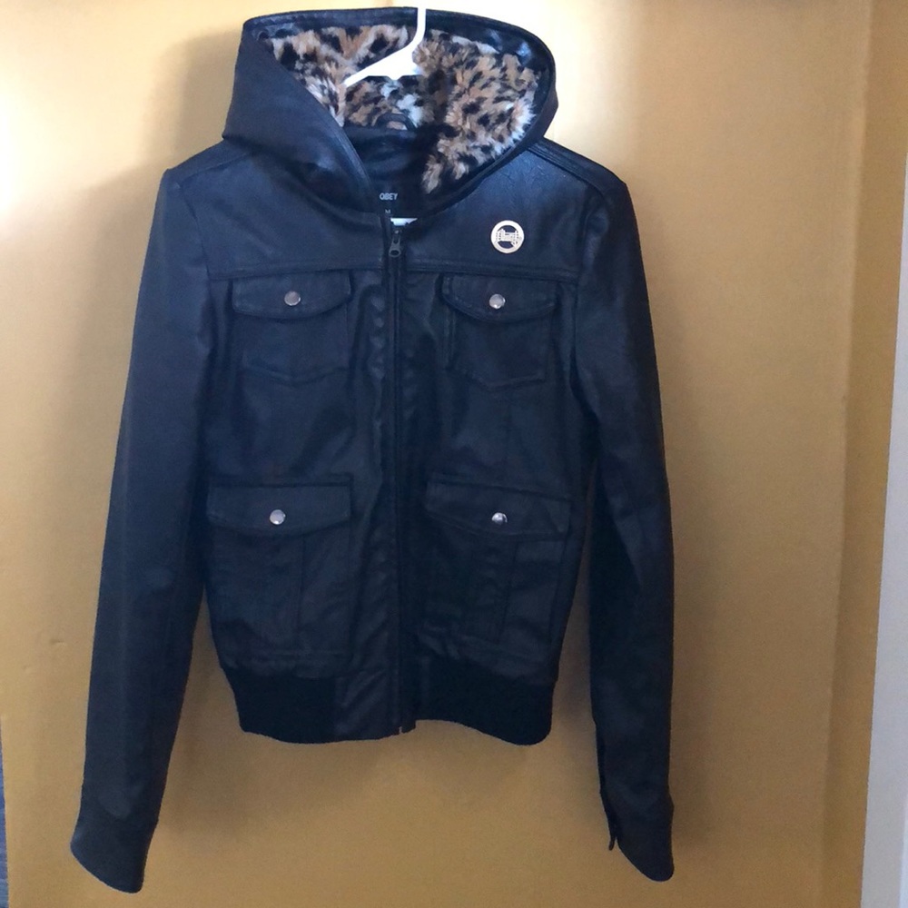 Obey Vegan Leather Jacket